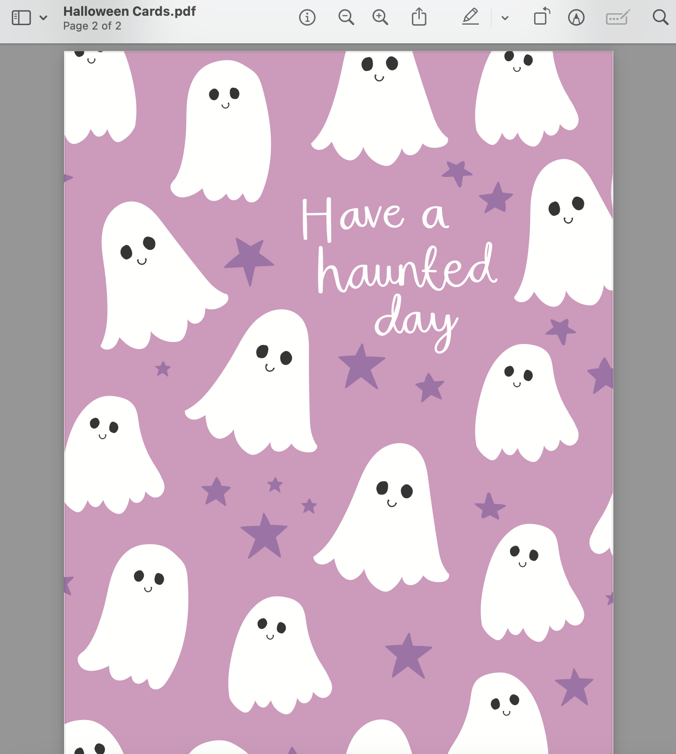 Have a Haunted Day Halloween Greeting Card