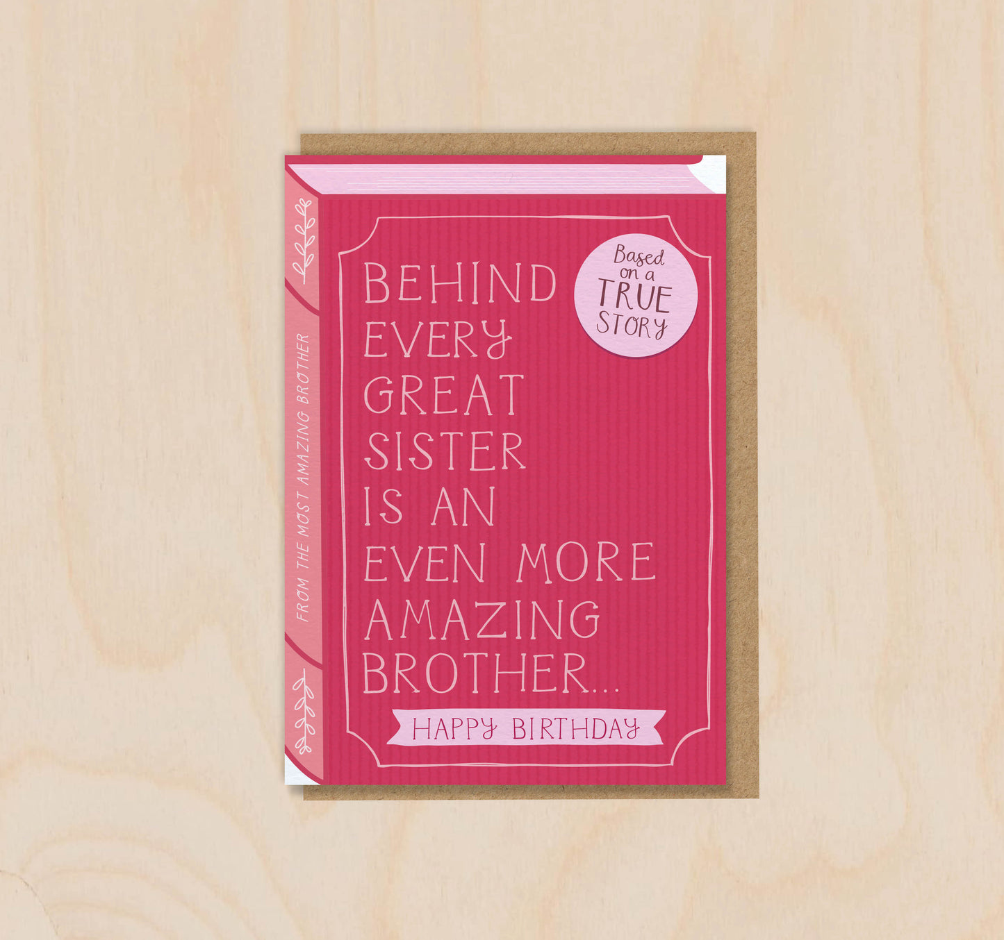 Behind Every Great Sister is an Amazing Brother Birthday Greeting Card
