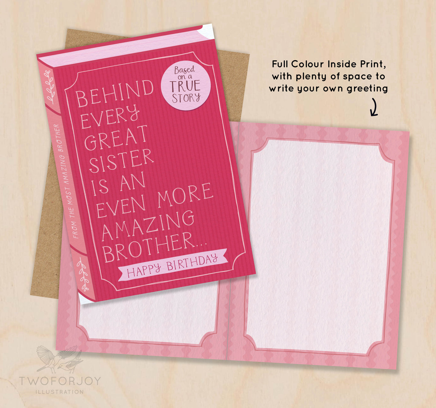 Behind Every Great Sister is an Amazing Brother Birthday Greeting Card