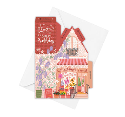 Florist Birthday Card – 3D Slot Together Greeting Card