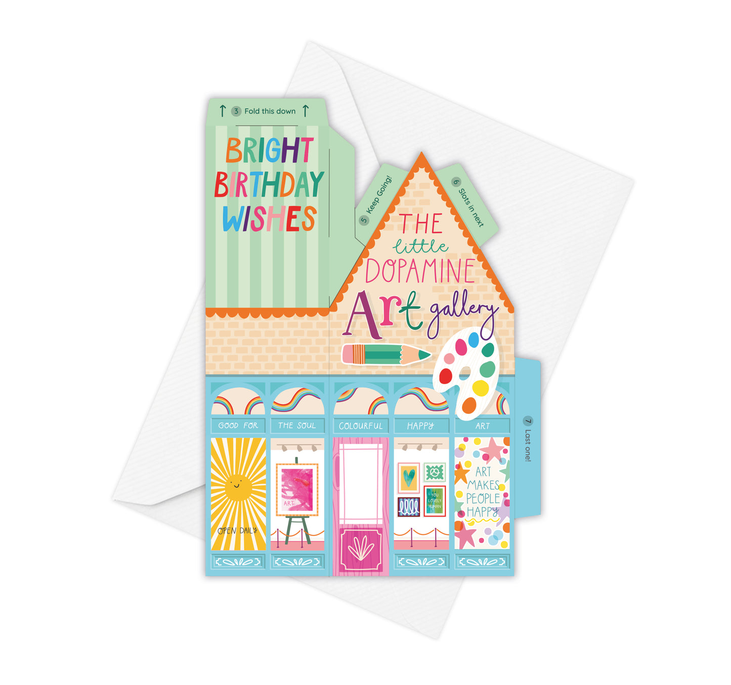 Dopamine Art Gallery Birthday Card – 3D Slot Together Card