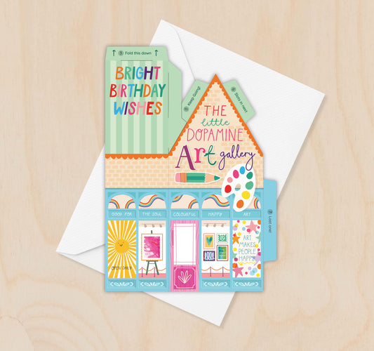 Dopamine Art Gallery Birthday Card – 3D Slot Together Card
