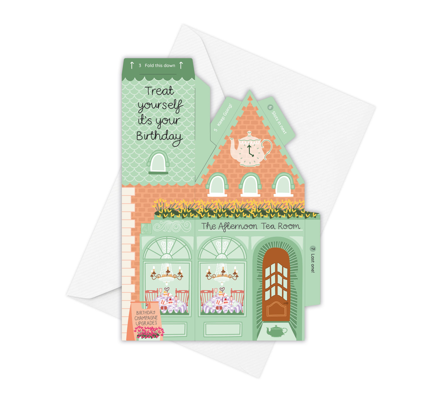 Afternoon Tea Birthday Card – 3D Slot Together Card