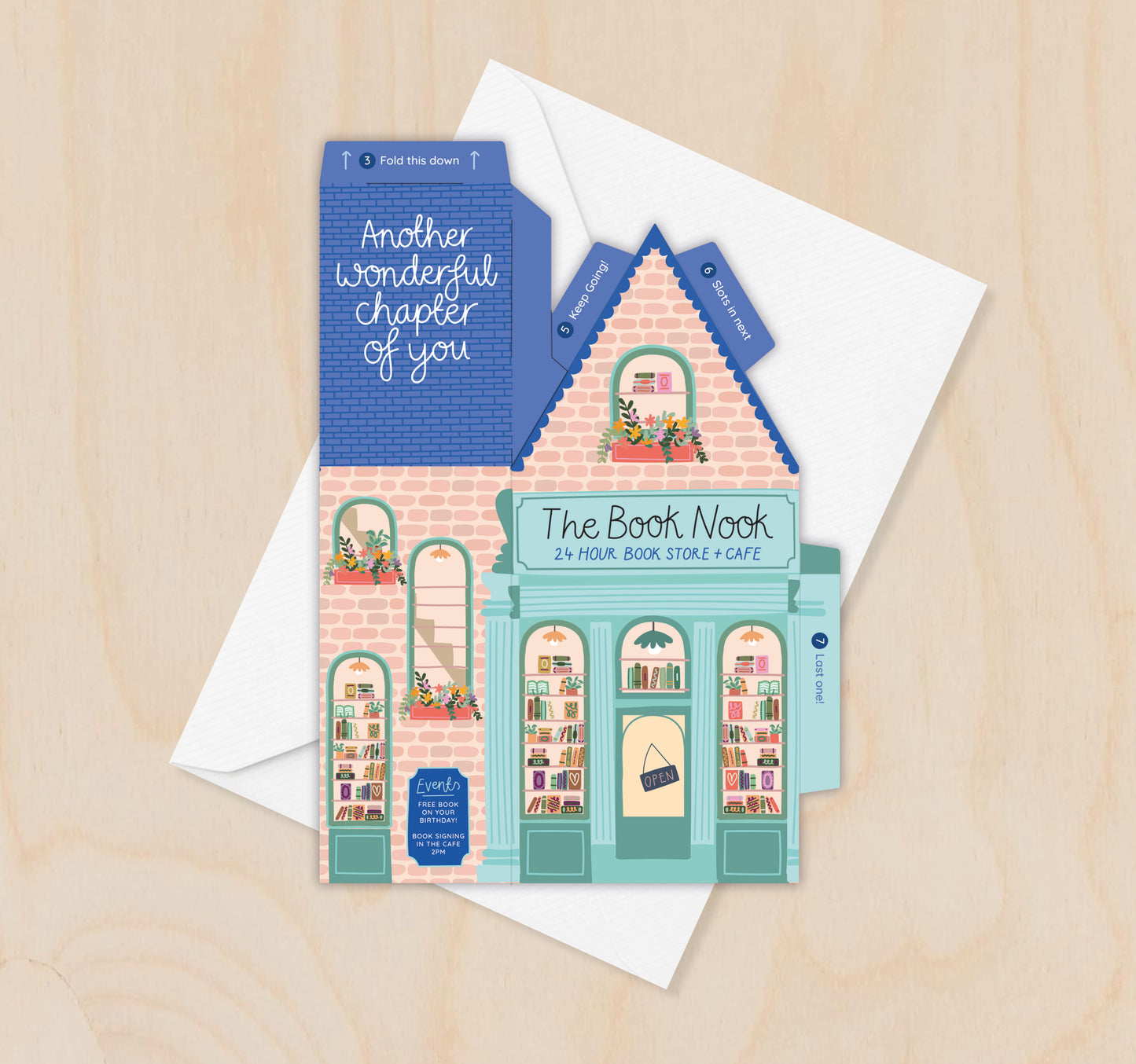 Book Nook Birthday Card – 3D Slot Together Card