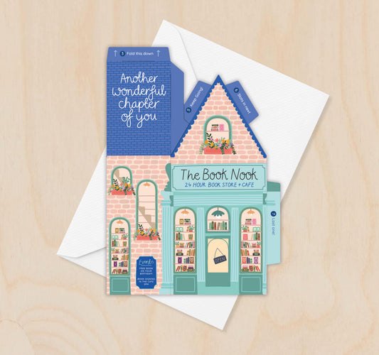 Book Nook Birthday Card – 3D Slot Together Card
