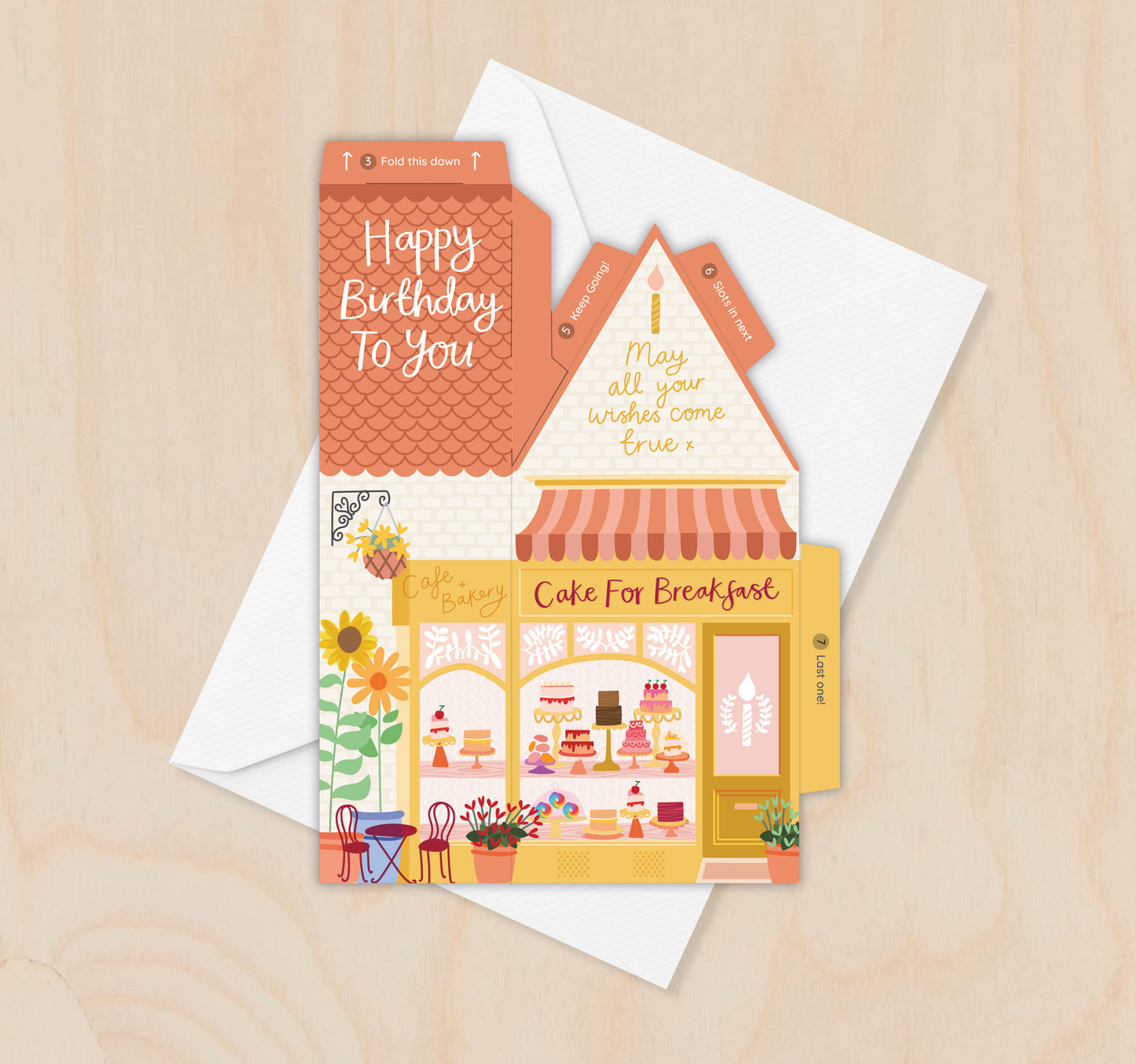 Cake for Breakfast Birthday Card – 3D Slot Together Card