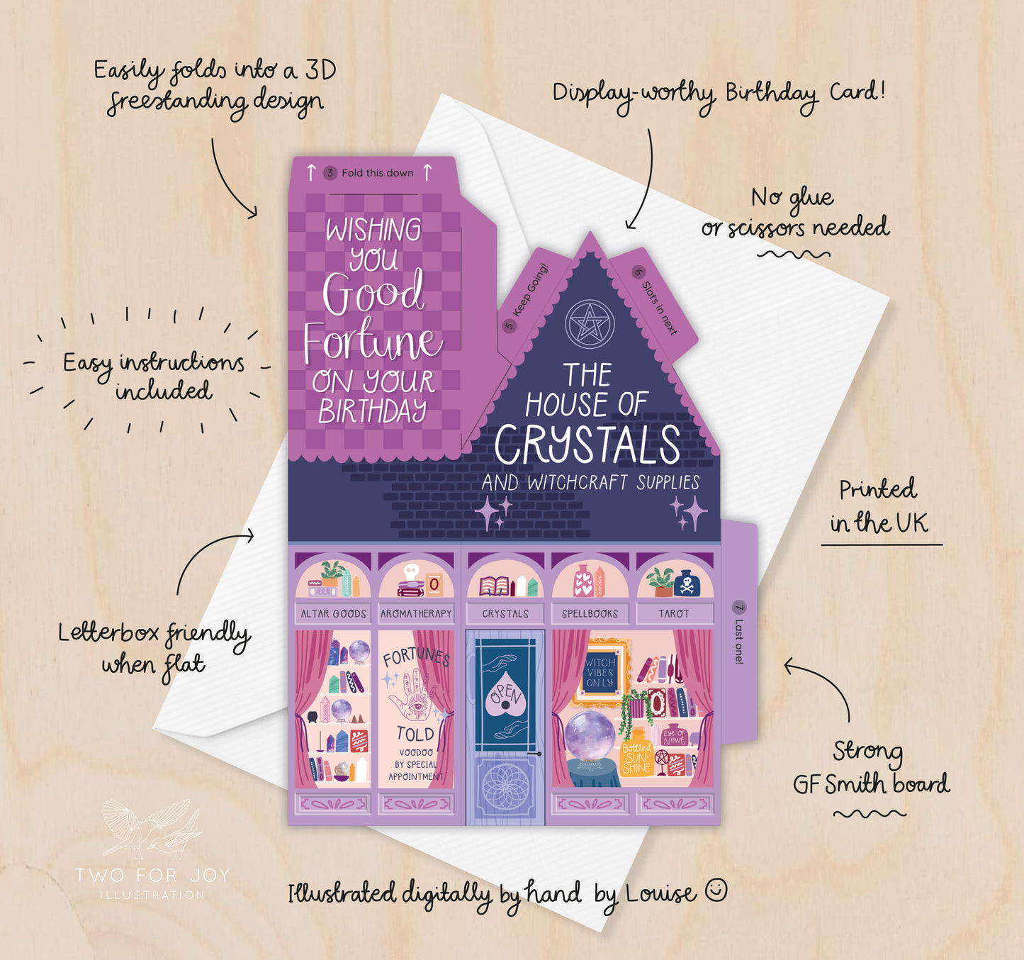 The House of Crystals Birthday Card – 3D Slot Together Card