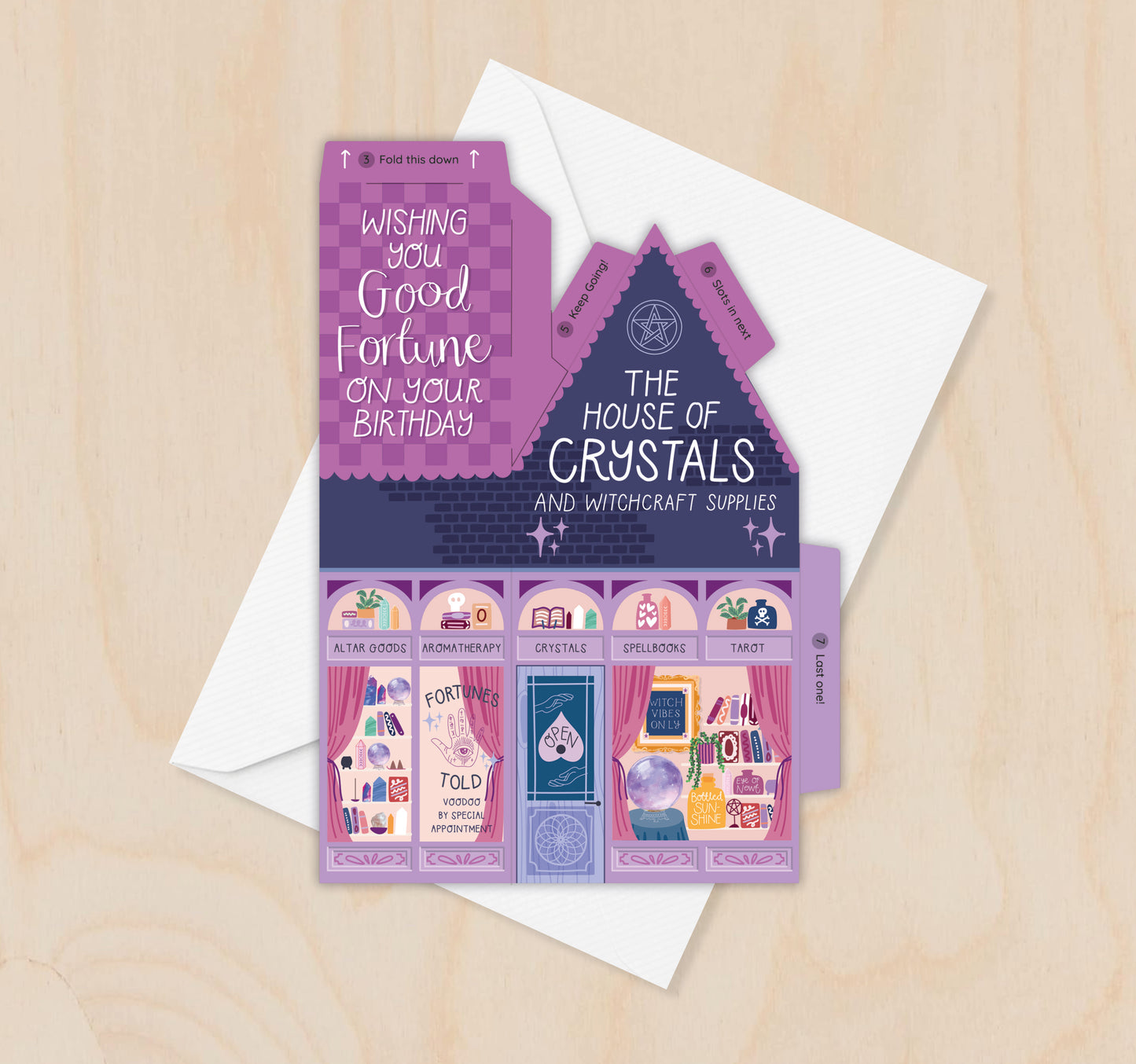 The House of Crystals Birthday Card – 3D Slot Together Card