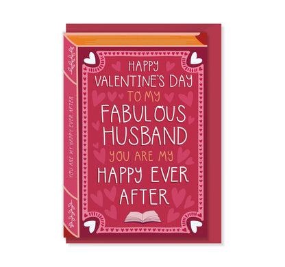Valentine's Husband - Our Love Story  Book Greeting Card for Husband