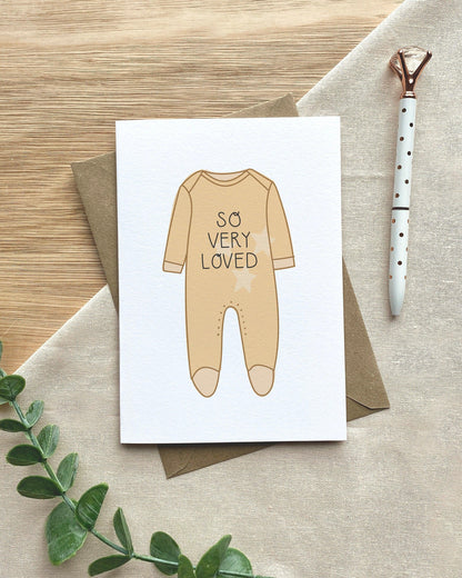 So Very Loved - New Baby Expectant Parents Adoption Greeting Card - Baby Shower