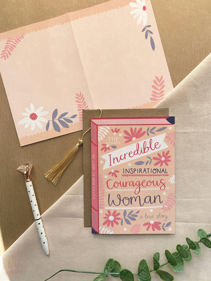 Inspirational woman  Luxury Book Greeting Card Positive Affirmation Feminist Self Care