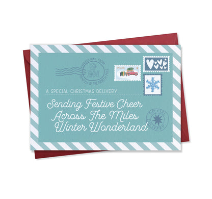 Sending Festive Cheer Across The Miles - Chrismas card for Long Distance Friends or Family