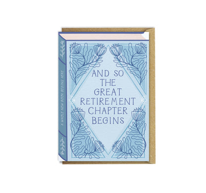 And So the Great Retirement Chapter Begins  Luxury Book Greeting Card