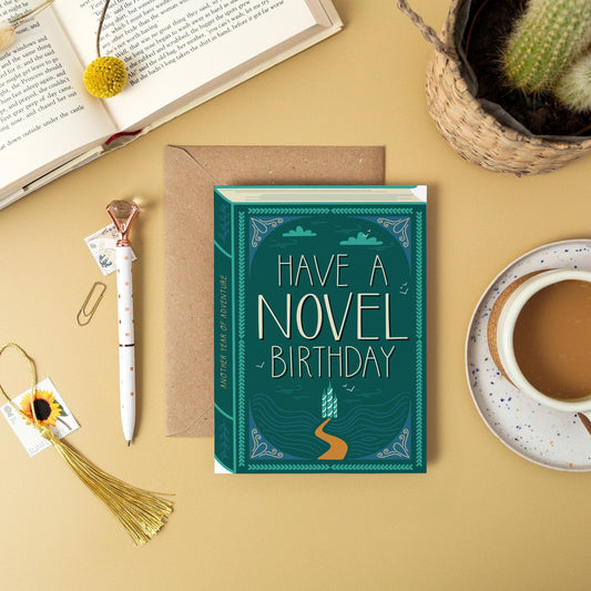 Have a Novel Birthday  Luxury Book Birthday Greeting Card