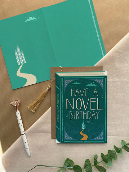 Have a Novel Birthday  Luxury Book Birthday Greeting Card