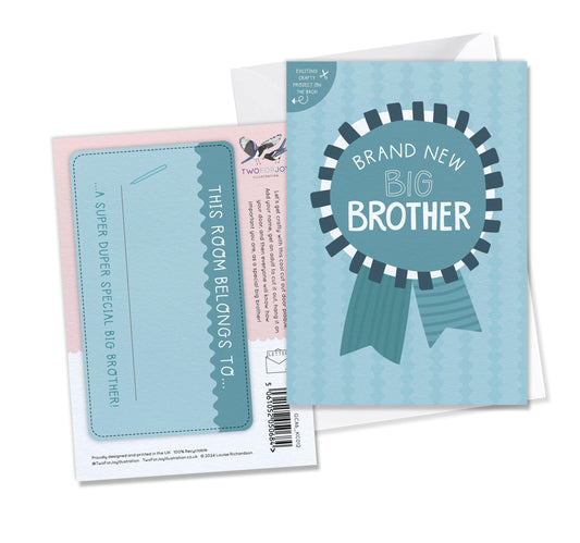 [New Size Now Available] Brand New Big Brother - New Sibling Activity Greeting Card