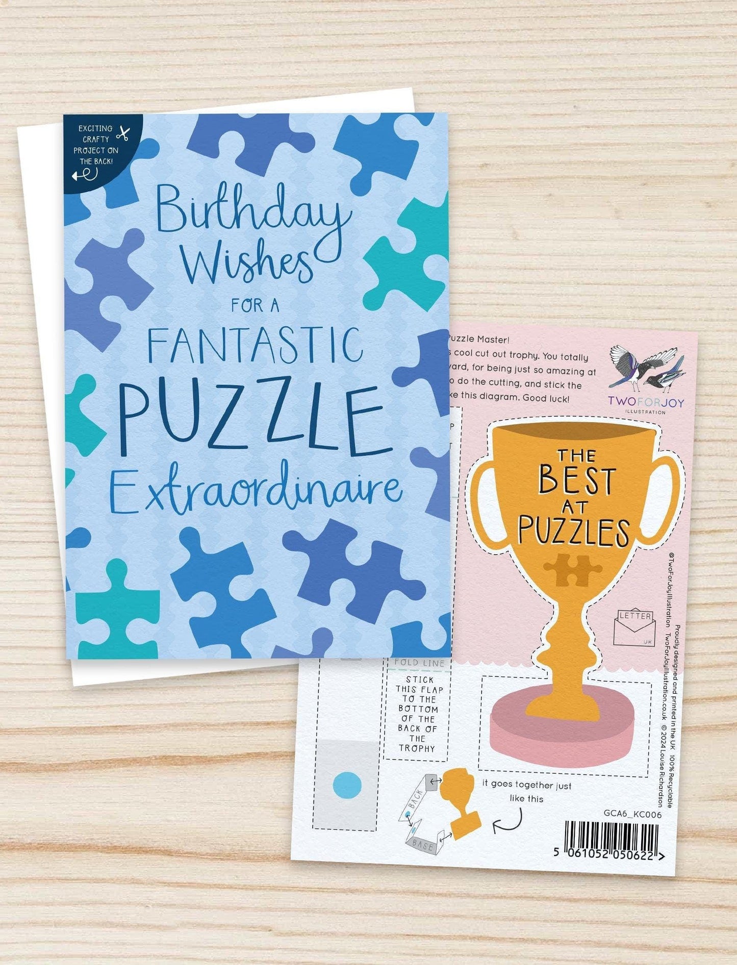 Jigsaw Puzzle Extraordinaire Birthday Card with Crafty Project