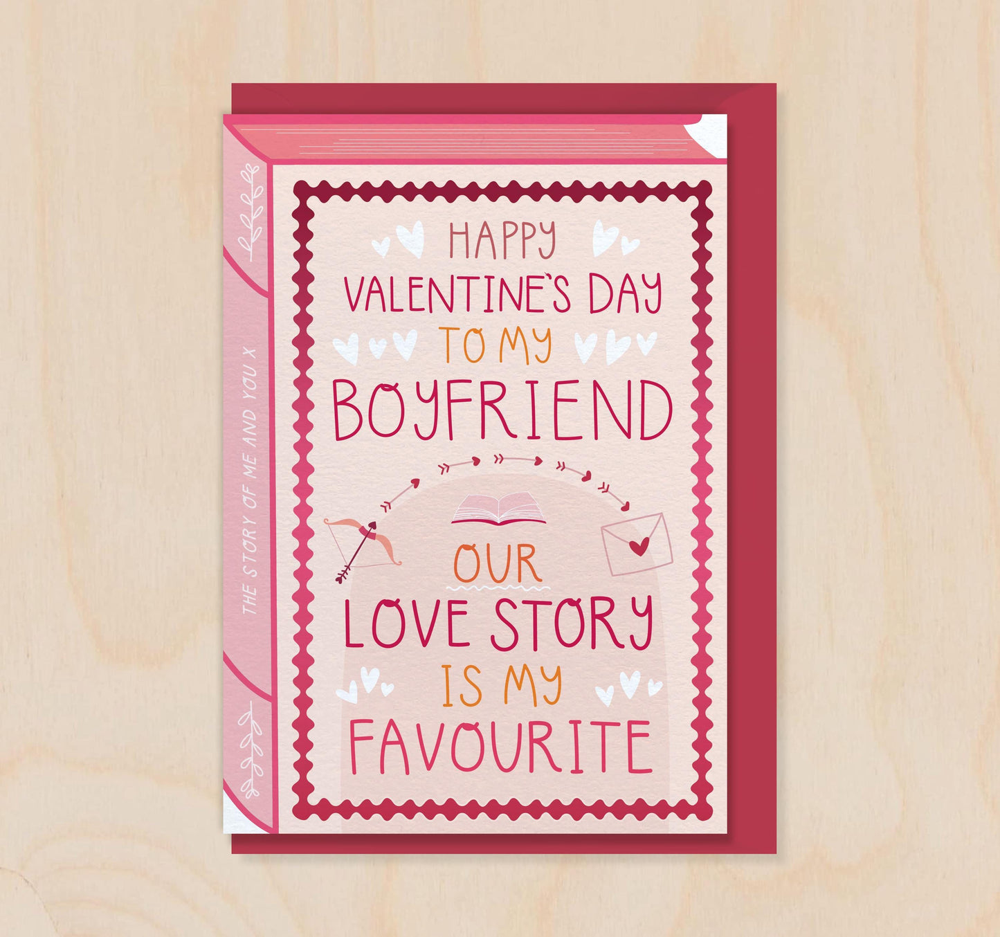 Valentine's Boyfriend - Our Love Story  Book Greeting Card for Boyfriend