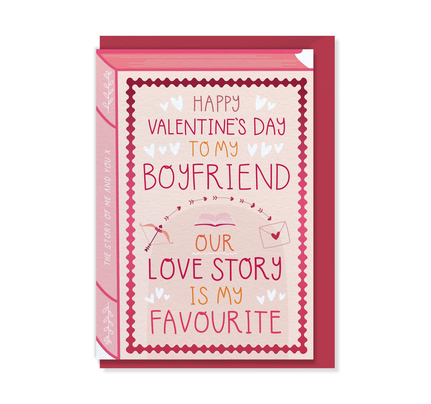 Valentine's Boyfriend - Our Love Story  Book Greeting Card for Boyfriend