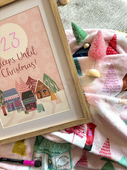 Sleeps Until Christmas - Countdown A4 Art Print