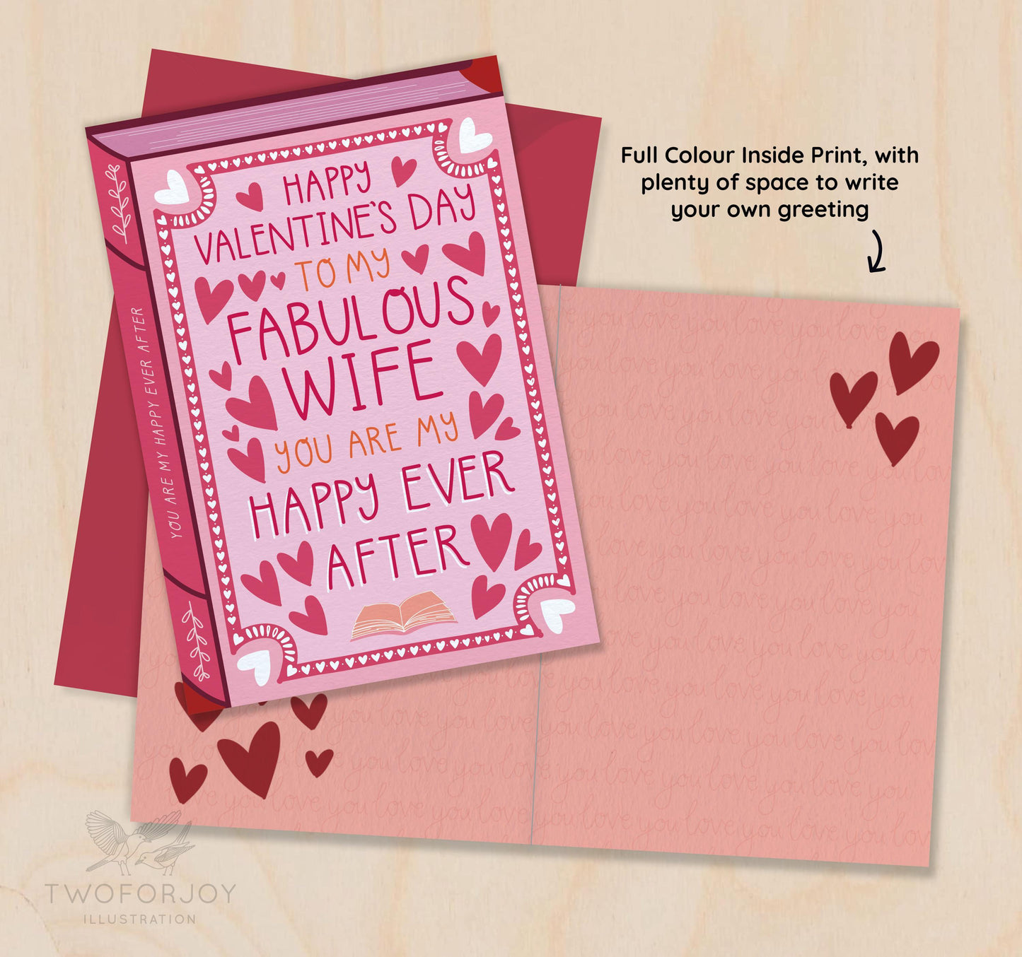 Valentine's Wife - Our Love Story  Book Greeting Card for Wife