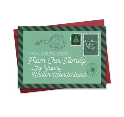 From our Family to Yours  - Chrismas card for Friends, Neighbours, Couples