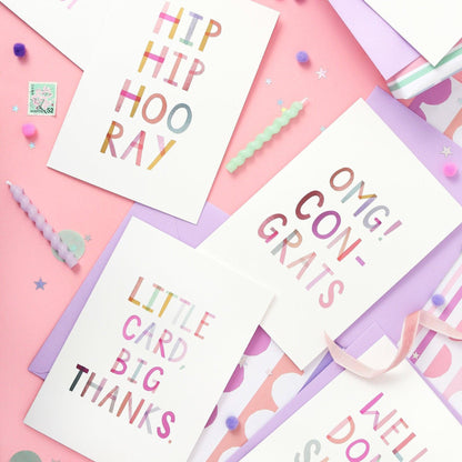 OMG! Congrats  Congratulations Luxury Foiled Greeting Card