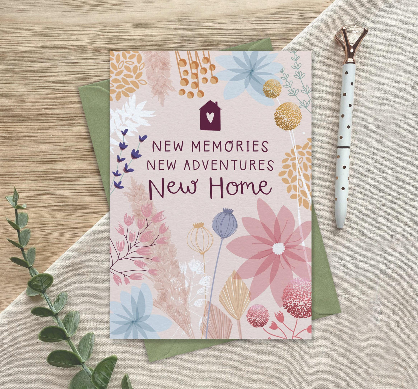 New Memories, New Home  Luxury Housewarming Greeting Card