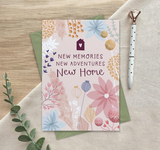 New Memories, New Home  Luxury Housewarming Greeting Card