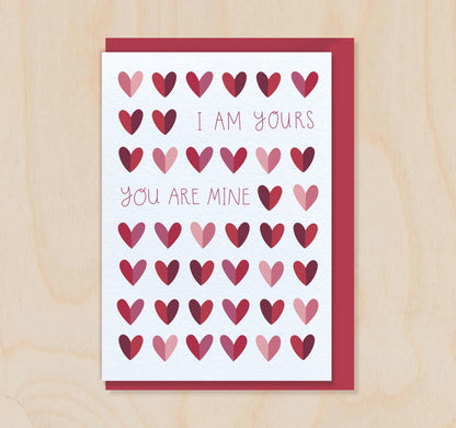 I am Yours, You are Mine - Valentine's Luxury Greeting Card for Husband Wife