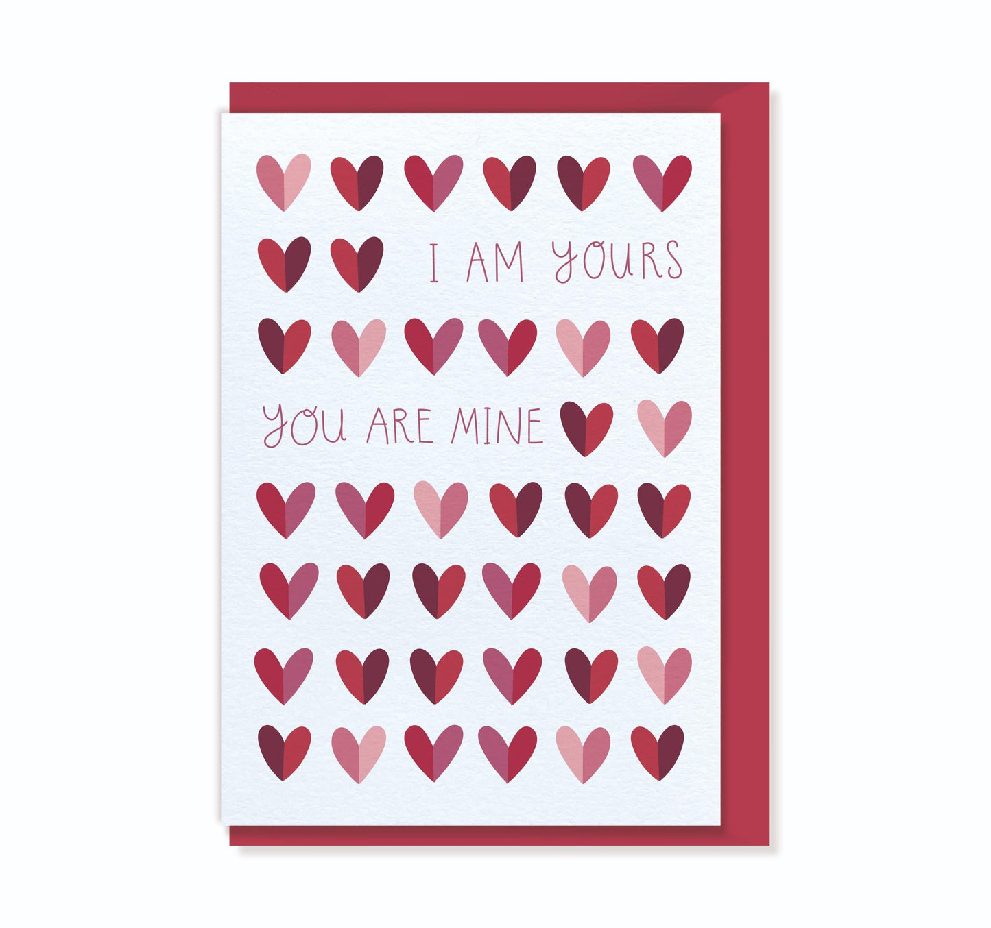 I am Yours, You are Mine - Valentine's Luxury Greeting Card for Husband Wife