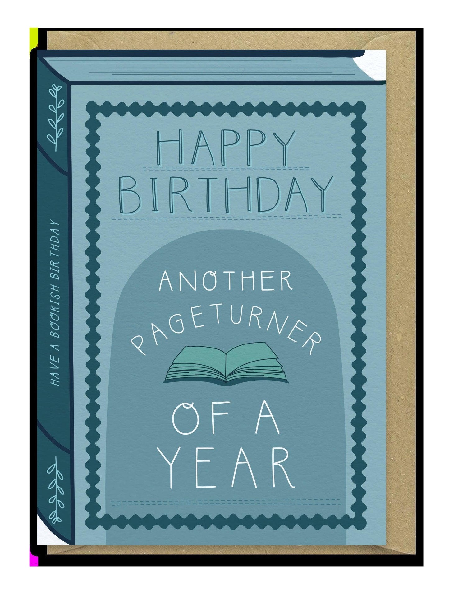 Another Pageturner of a year  Luxury Book Birthday Greeting Card