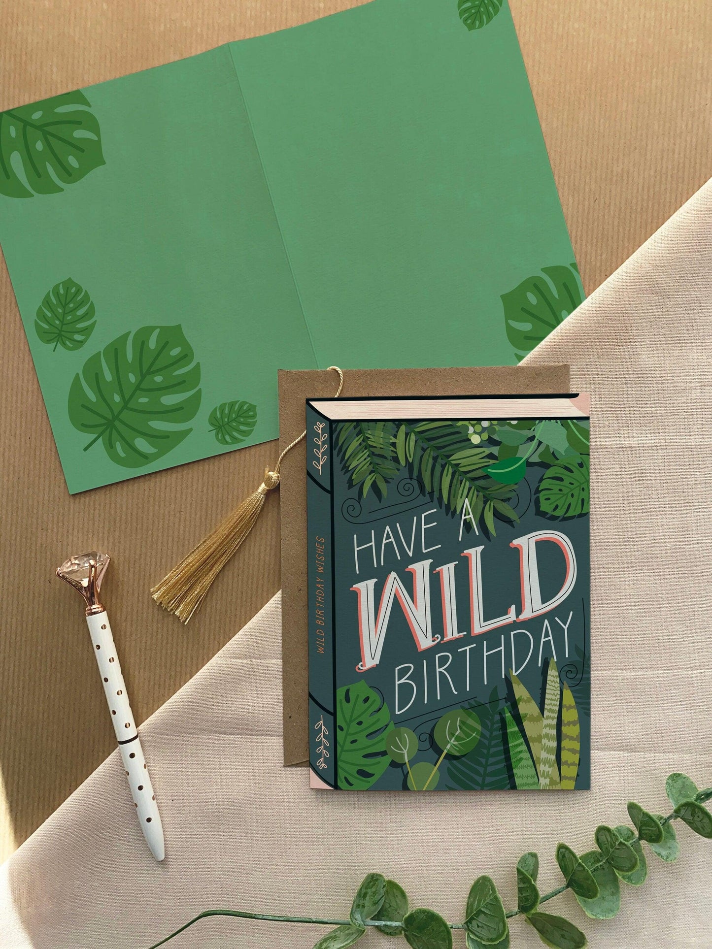 Have a Wild Birthday  Luxury Book Birthday Greeting Card