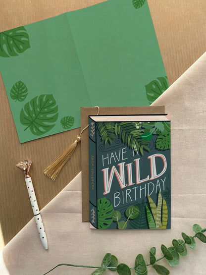 Have a Wild Birthday  Luxury Book Birthday Greeting Card