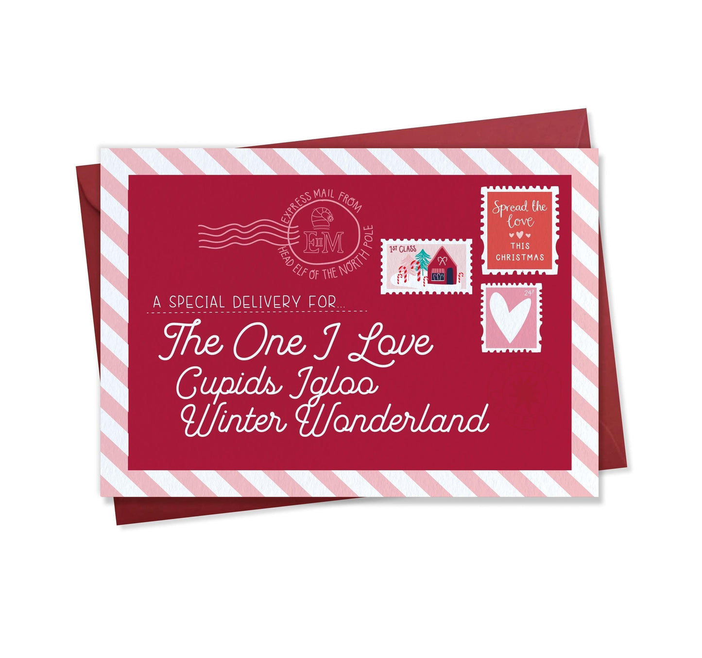To The One I Love - Chrismas card for Partner, Husband, Wife, Boyfriend, Girlfriend