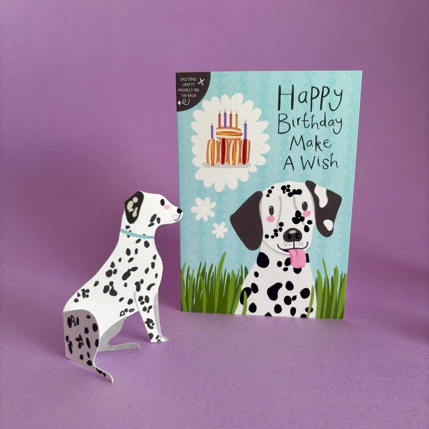 Dalmation cut-out Crafty Birthday Card for Children