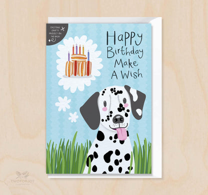 Dalmation cut-out Crafty Birthday Card for Children