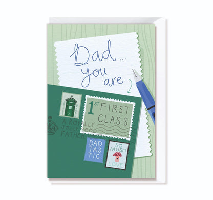 Dad, You Are First Class - Father's Day Card with Postbox