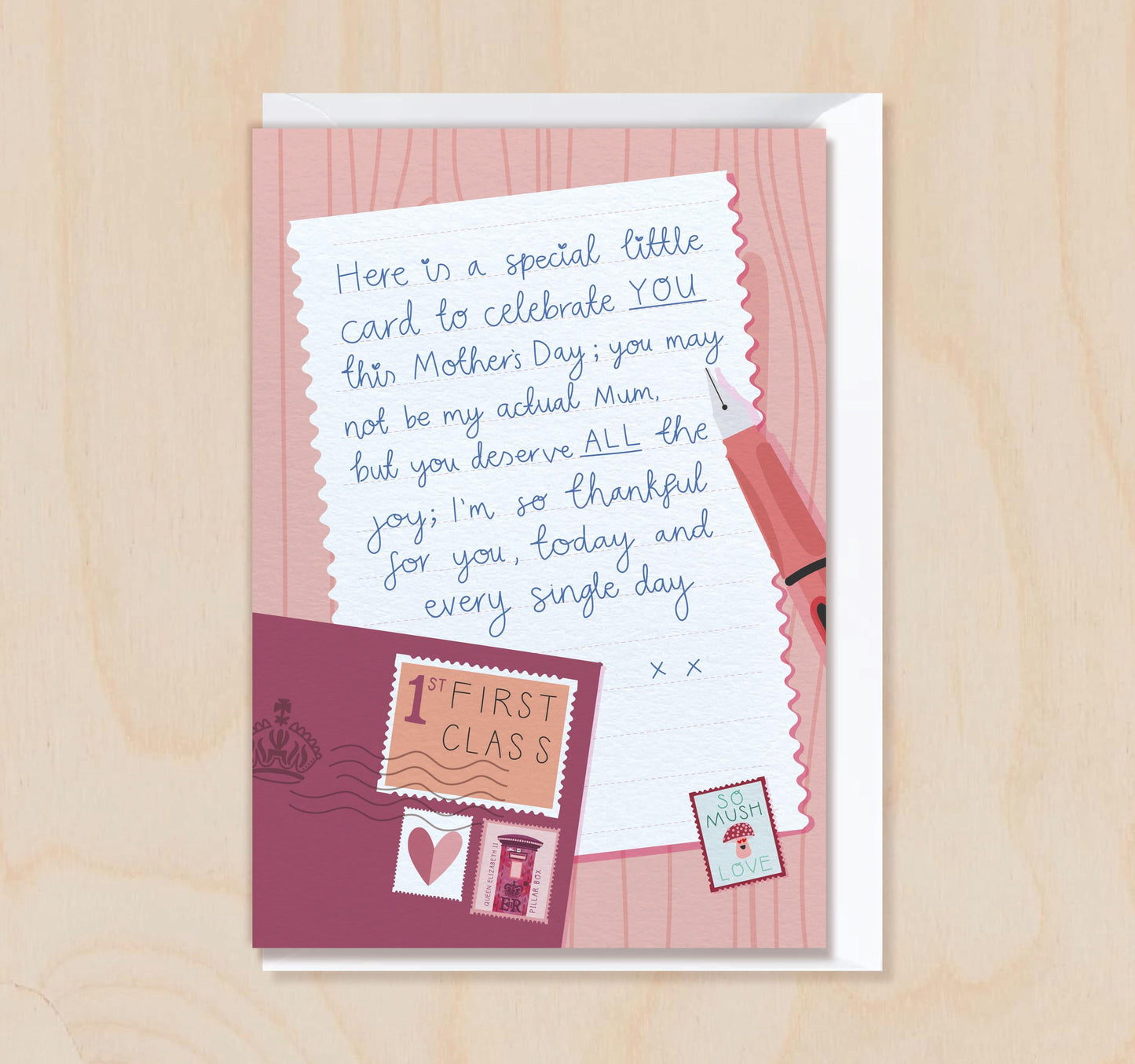 Like a Mum - Mother's Day Card Thankful with Postbox