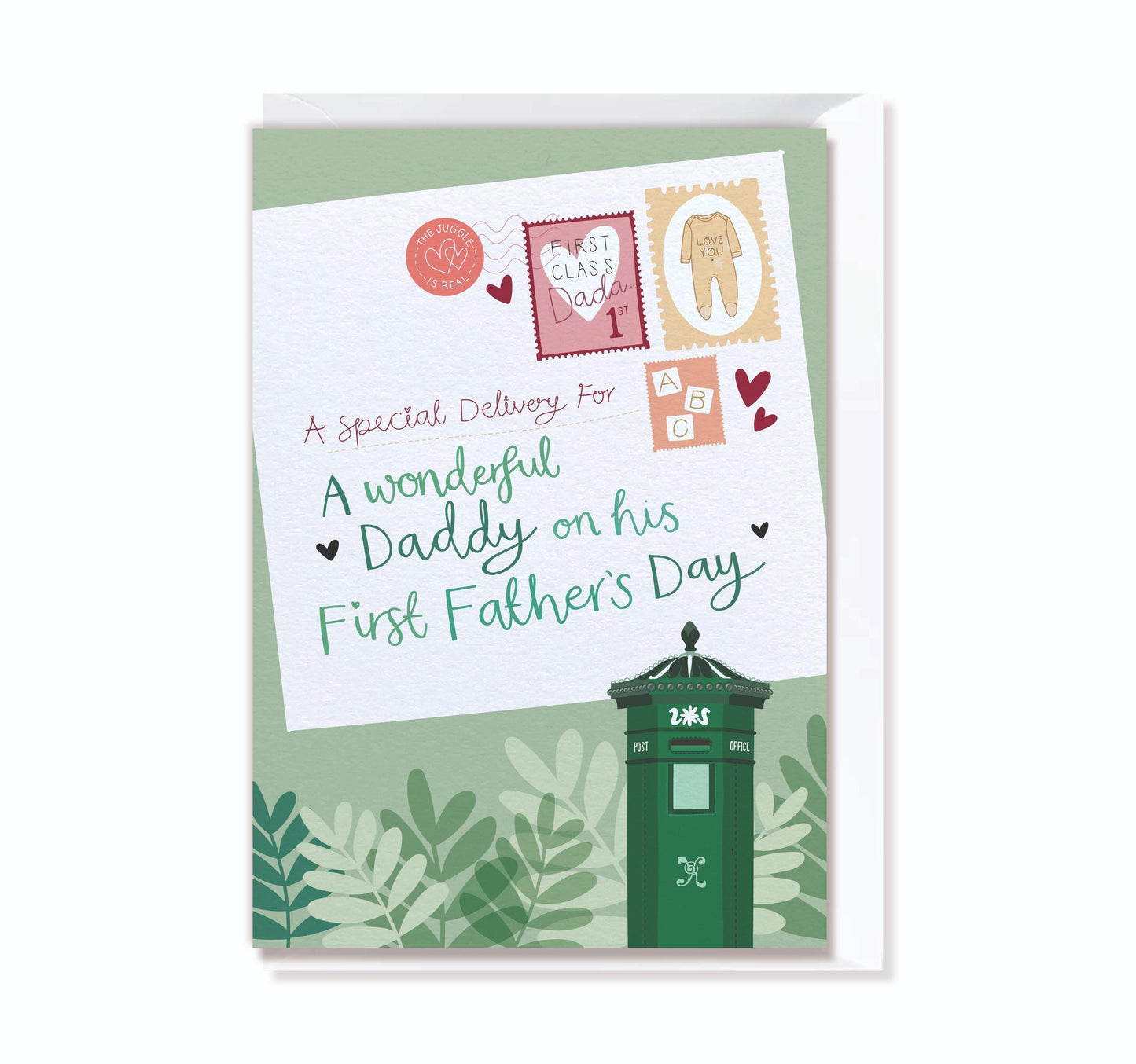 First Father's Day Card for Daddy with Postbox