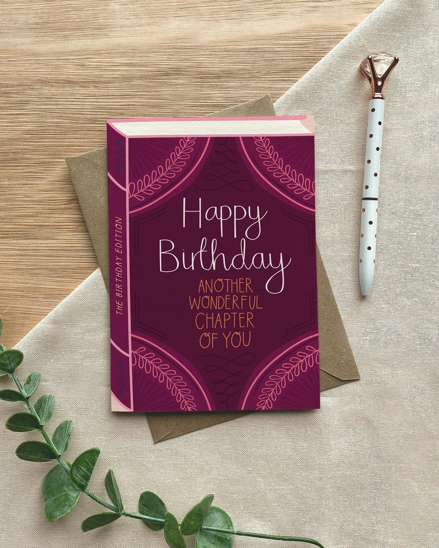 Another Wonderful Chapter of You  Birthday Luxury Book Greeting Card