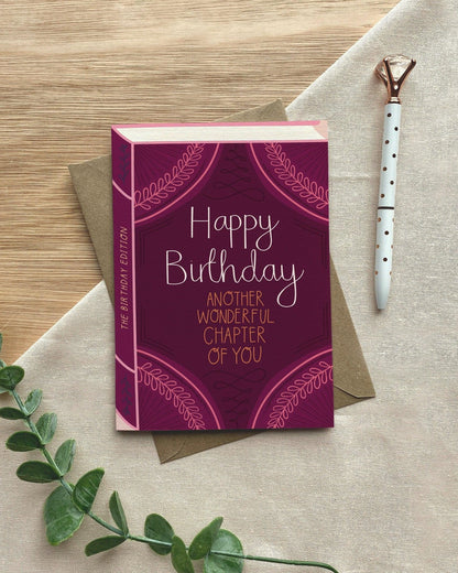 Another Wonderful Chapter of You  Birthday Luxury Book Greeting Card