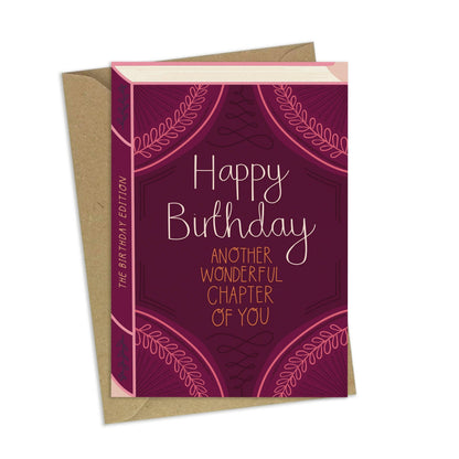 Another Wonderful Chapter of You  Birthday Luxury Book Greeting Card