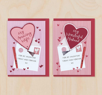 My Wonderful Husband - Valentine's Luxury Greeting Card