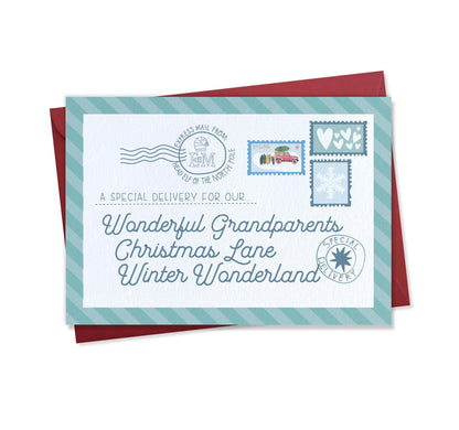 Wonderful Grandparents - Chrismas card for Grandparents Granny Grandma Grandpa Grandad