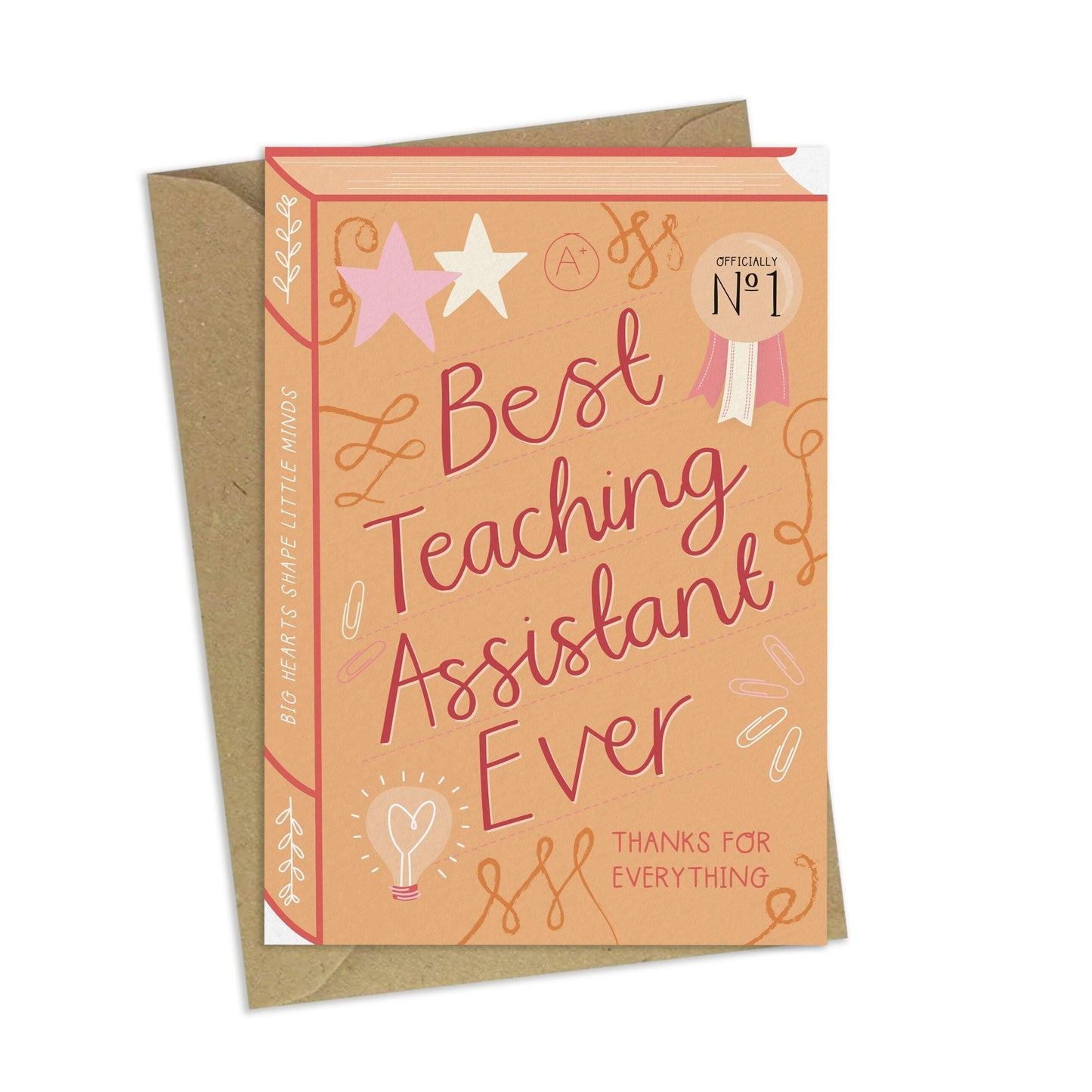 Best Teaching Assistant Ever  Luxury Book Greeting Card