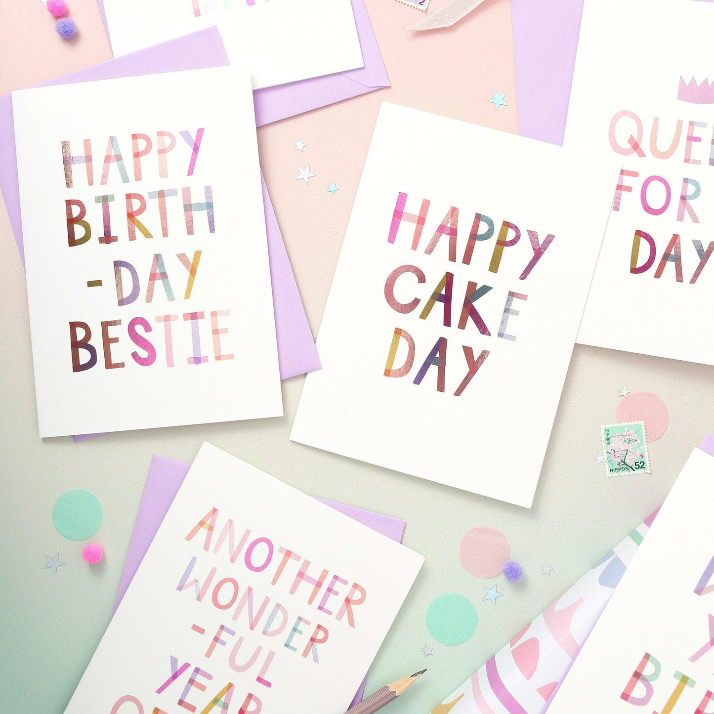Happy Birthday Bestie  Birthday Luxury Foiled Rainbow Greeting Card