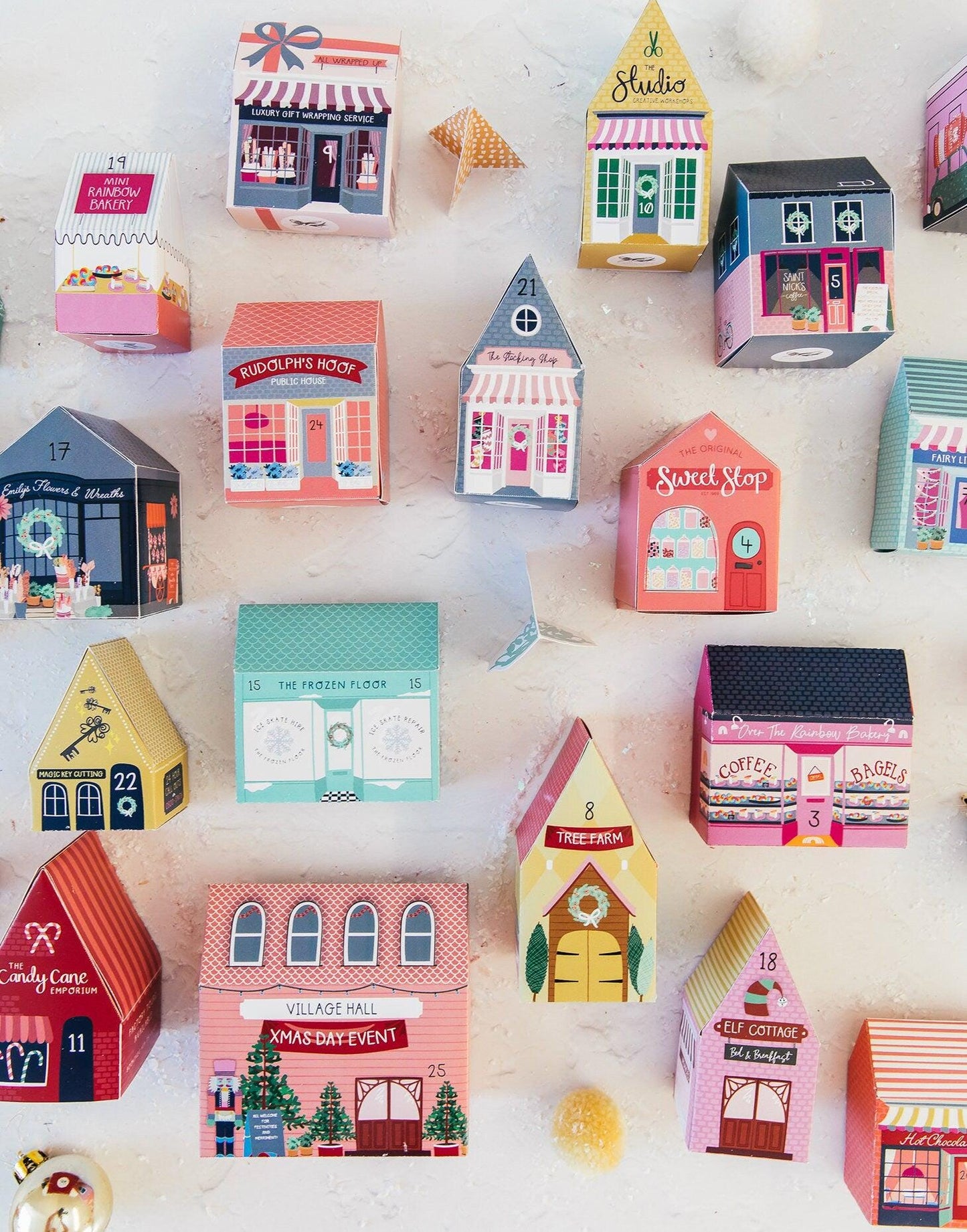 Merry & Bright Christmas Crafty Project DIY Advent Calendar Village
