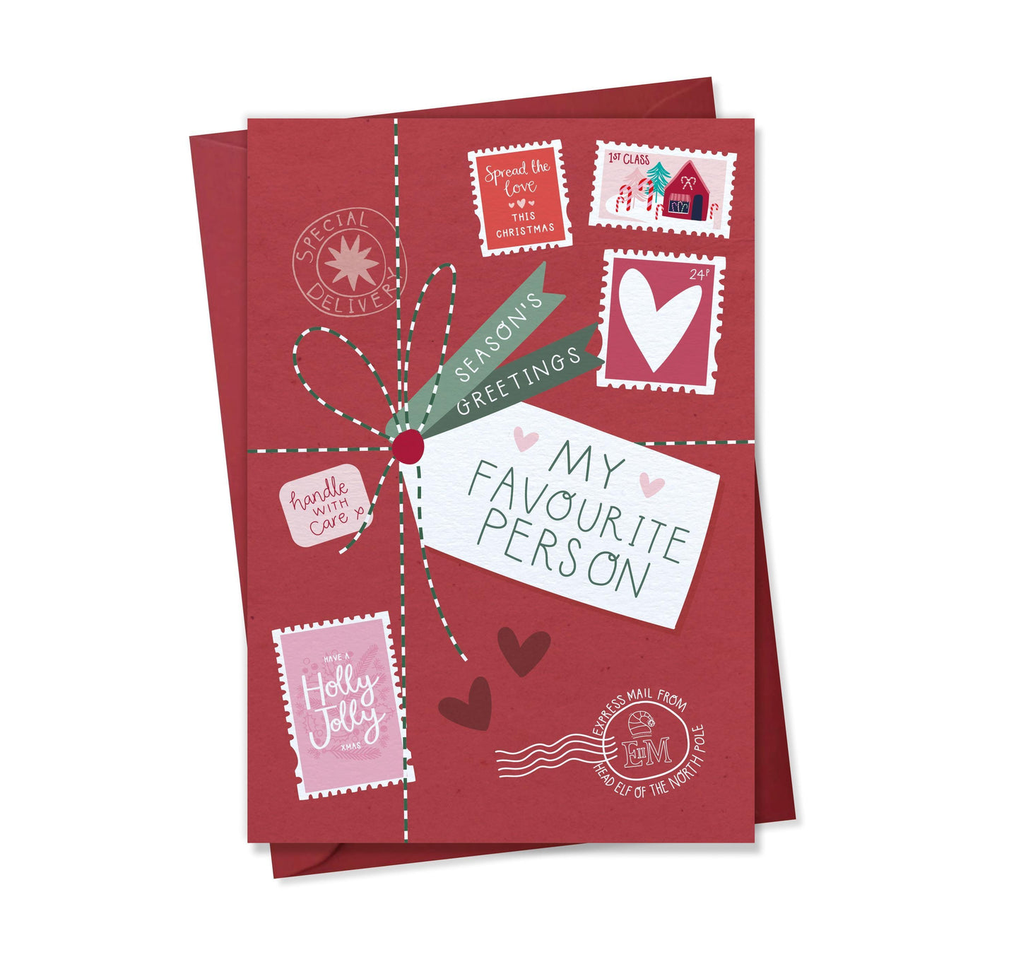 My Favourite Person - Chrismas card for Bestie, Best FriendSister, Brother, Mum, Dad, Son, Daughter