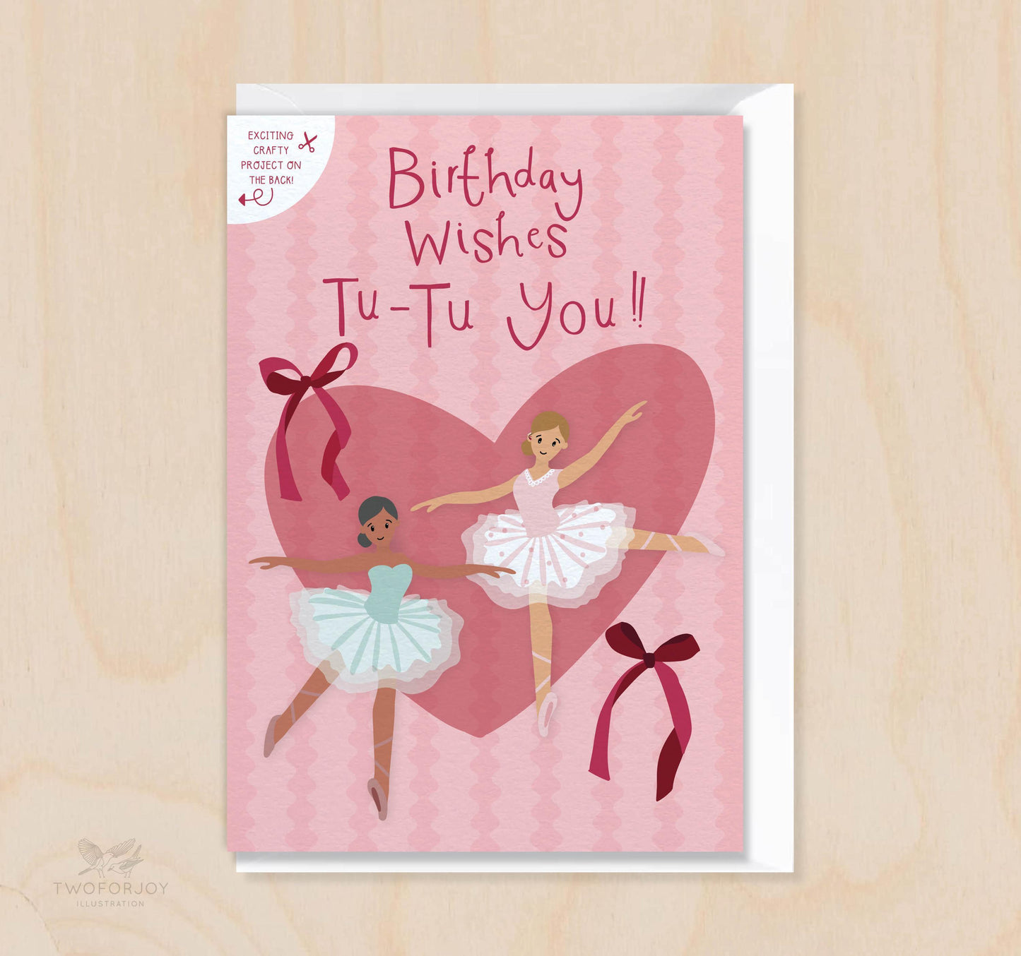 [New Size Now Available] Ballerina cut-out Crafty Birthday Card for Children
